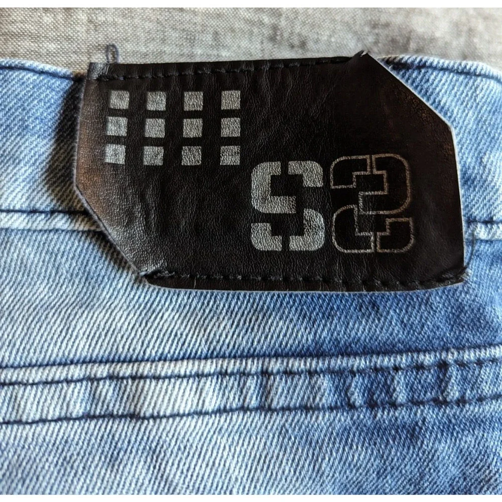 Sacred Crown Black Premium Jean Shorts Distressed Boys Size 14